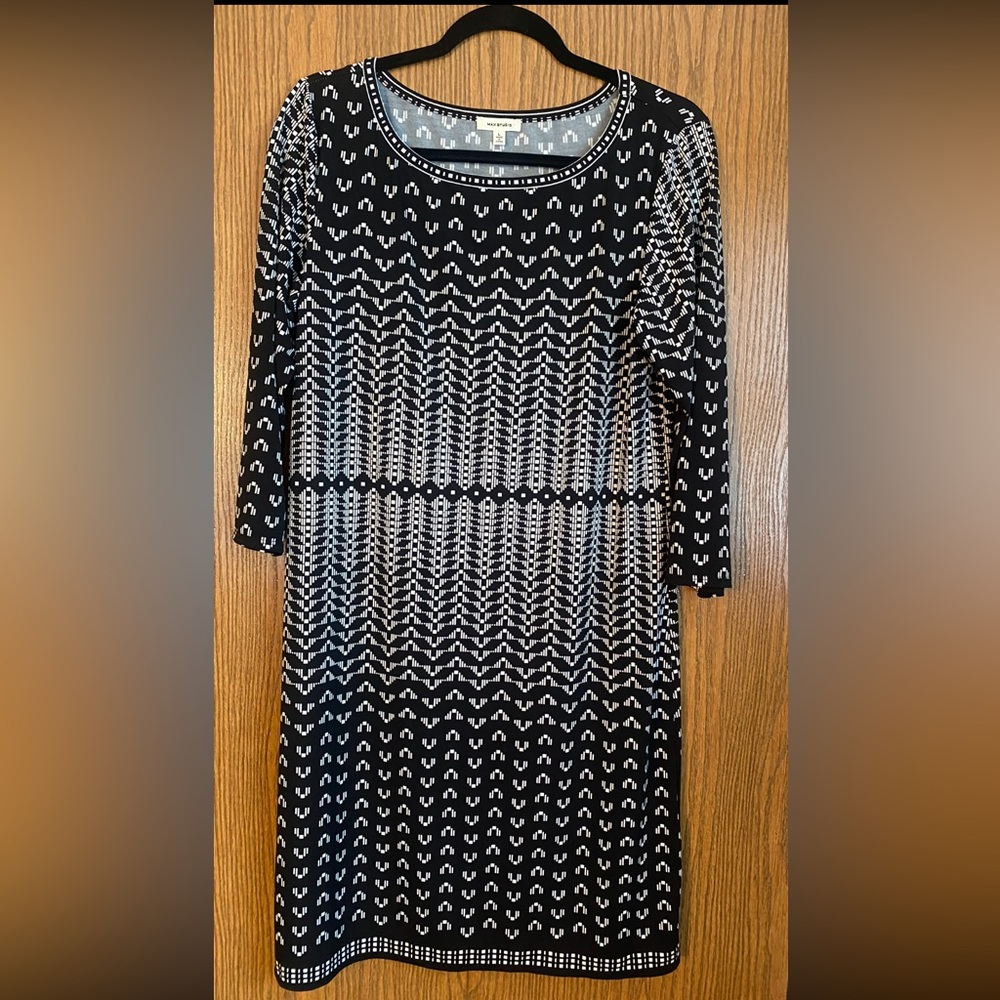 Max Studio Shift Geometric Shift Dress, Size Large